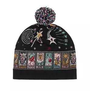 NEW CAMILLA MIDNIGHT MOON HOUSE KNIT BEANIE W/ POM POM - Picture 1 of 2