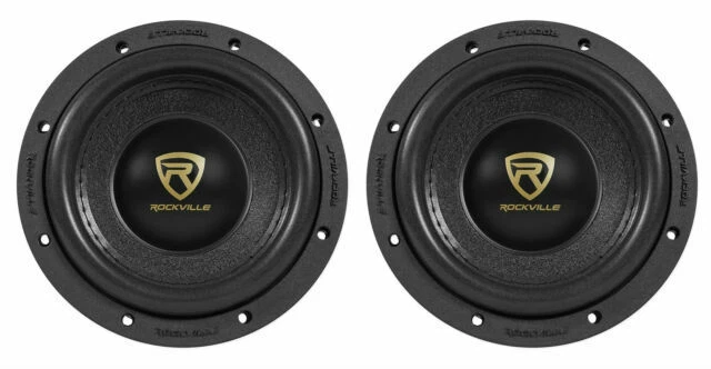 Rockville W65K9D4 6.5 inch 1000W Car Stereo Subwoofer - Black (Pair)