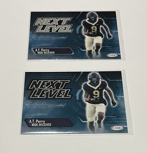 A.T. Perry RC 2023 SAGE Next Level Silver #82 & Next Level Black #82 Saints
