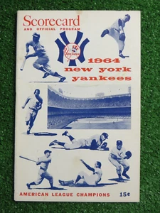1964 NY New York Yankees OFFICIAL PROGRAM vs Twins Mickey Mantle Maris Killebrew - Picture 1 of 7