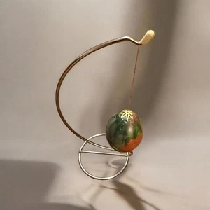 Goldfarben Metall Ornament Aufhänger Display Pappmaché Ei Form Ornament (PI3) - Bild 1 von 6