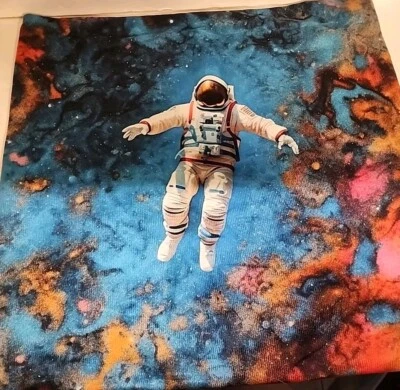 Funda de almohada Astronauta en el espacio, colorida, decoración divertida Foto 1 de 4