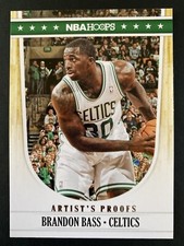 2011-12 Panini NBA Hoops Artist’s Proof #8 Brandon Bass Boston Celtics NBA Card