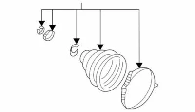 Genuine Volkswagen 1998-2004 Passat GLS 4Motion CV Joint Outer Boot 441-498-203A — 第 1/2 张图片