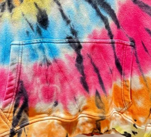 70's Inspired Groovy Tie Dye Crew Neck Sweatshirt Size XL Boho Hippie Festival - Picture 1 of 4