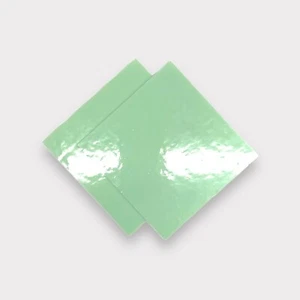 2 Pack Pale Green Opaque COE 96 Fusible Glass Sheets / Mosaic Squares - Picture 1 of 4
