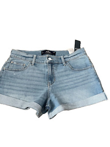 Junior's Hollister Cuffed Hem, Low Rise , Vintage Baggy Shorts Size 7 /28/NWT