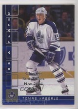 2001-02 ITG Be A Player Memorabilia Sapphire Chicago Sun-Times /10 Tomas Kaberle