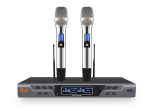 IDOLpro UHF-535 Digital Automatic Scan Vocal Support Dual Wireless Microphones - Picture 1 of 2