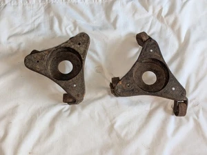 Pair (2) ANTIQUE Vintage Piano Moving Casters ADAMS Co. DUBUQUE IOWA Industrial - Picture 1 of 14