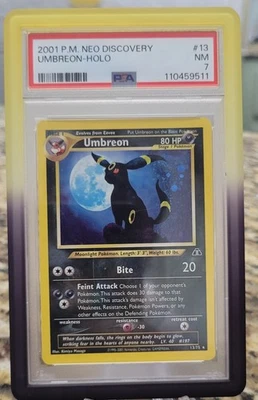 UMBREON HOLO NEO DISCOVERY #13 / 75 2001 POKEMON PSA 7 Card with Guard - Image 1 of 4