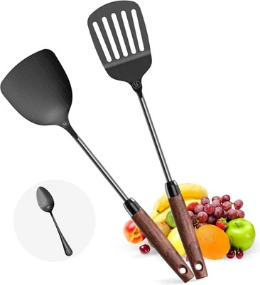 Titanium Kitchen Spatula Set of 3, Food-Grade Heat Resistant Cooking Utensils - Image 1 of 4