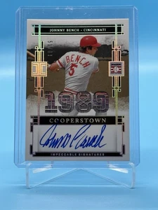 2025 Panini Impeccable - Cooperstown Signatures - Johnny Bench - 51/89 - Reds SP - Picture 1 of 4