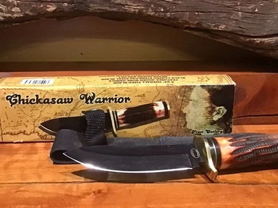 Frost Cutlery 16-042 8.75" Fixed Blade Jigged Bone Handle Chicksaw Warrior - Image 1 of 4