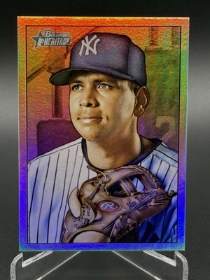 Bowman Heritage Alex Rodriguez 2007 lámina arco iris falta facsímil firma Foto 1 de 4