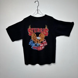 Vintage 2001 Sturgis South Dakota No Problem Sportswear 100% Cotton XL Black - Picture 1 of 11