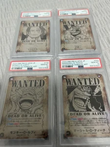 PSA 10 Wanted Emperors in the New World Luffy Shanks Buggy Teach ONE PIECE Card - Bild 1 von 6