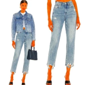 BLANKNYC MUJER THE MADISON CROP JEANS DESGASTADOS TIRO ALTO TALLA 27 NUEVOS - Imagen 1 de 10