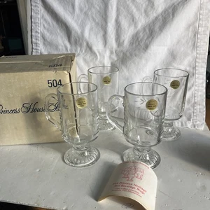 Juego de 4 tazas de bebidas calientes Princess House Heritage #504 en caja 5 1/2" 10 oz NOS - Imagen 1 de 10