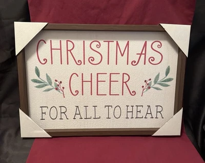 Decoración de marco “Christmas Cheer For All To Hear” - ¡Nuevo! Envío rápido para vacaciones Foto 1 de 4