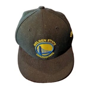 New Era 59Fifty Golden State Warriors Black 6 7/8 NBA Hat Cap - Picture 1 of 5