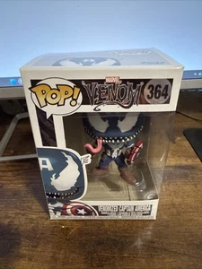 Funko Pop! Vinyl: Marvel - Venom (as Captain America) #364 *DAMAGED BOX* - Picture 1 of 6