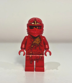 LEGO Ninjago NRG Kai Minifigure Fire Ninja Gold Rare Lightning Figure