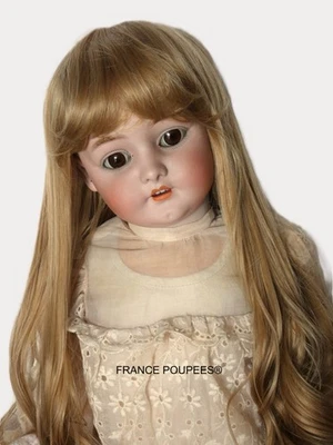 Perruque Jumeau® poupée ancienne Française, Allemande XIXème-T38/40cm (15") - Photo 1/4