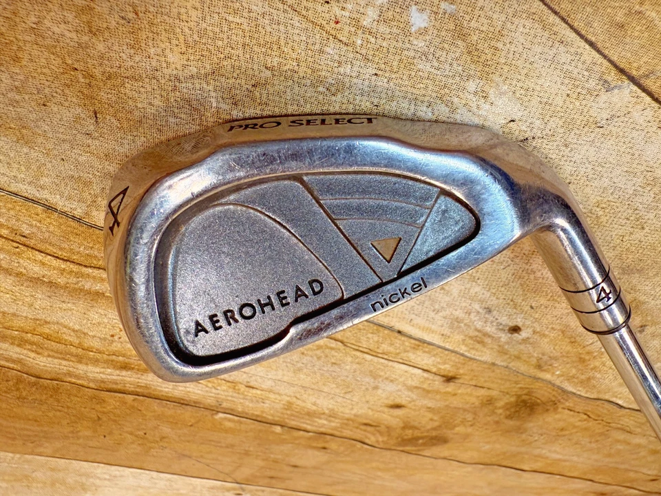 PRO SELECT AEROHEAD NICKEL 4 IRON REGULAR FLEX STEEL SHAFT 38.5" ⛳GOOD / FAIR⛳ - Image 1 of 4