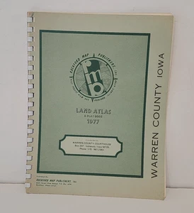 Warren County IA Land Atlas 1977 Rockford Karte Gemeindebesitzer Index Werbetreibende - Bild 1 von 13