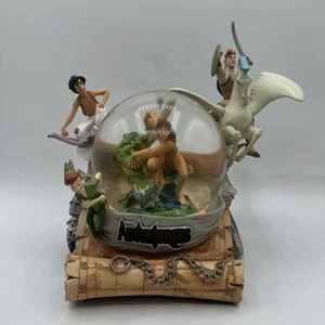 Raro mappamondo di neve musicale Disney Adventures Aladdin Hercules Tarzan 8,5" - Foto 1 di 9