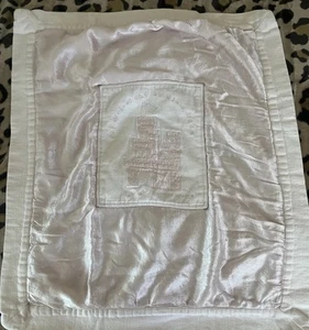 Barefoot Dreams rosa Babydecke Satin Prinzessin Schloss 23 x 26" Nat. Baumwolle - Bild 1 von 7