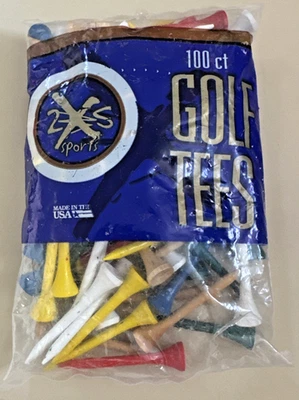 VNTG 2XS Pride Golf Tees Co Multicolor 100 Count Hardwood 2 1/8 NEW/MADE IN USA - Image 1 of 4
