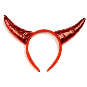 Red Devil Horns Glitter Horns Devil Sexy Fancy Dress Halloween - Picture 1 of 1