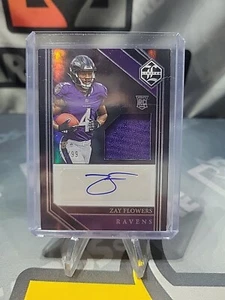 2023 Panini Limited Zay Flowers RPA Patch Auto /99 RC #142 Ravens - Picture 1 of 3