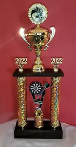 Neu nun in 2025 Dart Darts Pokal Wanderpokal Vereinsmeister Säulenpokal - Bild 1 von 4