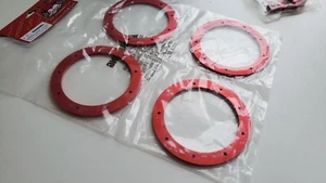 NEW!  Redcat Set of 4 Red Metal 4-inchTire Secure Rings - Picture 1 of 3