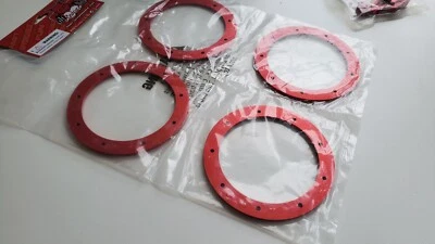 NEW!  Redcat Set of 4 Red Metal 4-inchTire Secure Rings - Image 1 of 3
