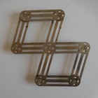 Dessous de plat pliable 1950 vintage art déco métal cuisine table design N4718