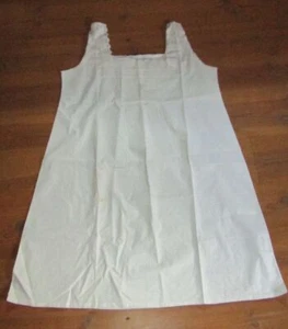 Antikes UNTERKLEID weißes LEINEN- HEMD MINIKLEID Weißstickerei n.1920 MONOGR. EK - Bild 1 von 7