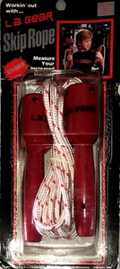 Vintage 1985 LA Gear Springseil mit Gegenspringseil rot in OVP - Bild 1 von 2