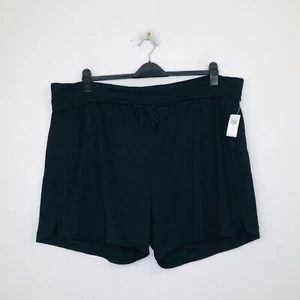Old Navy Active Women's XXL Shorts Black Foldover Waist French Terry NWT CJ19 - Picture 1 of 4