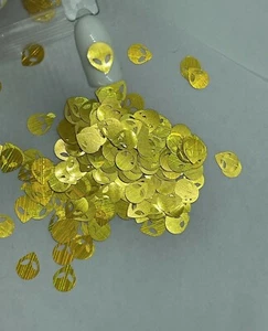 Yellow Gold Alien Nail Glitter 9.5mm | 1 TSP | Gel Nail Art & Acrylic - Picture 1 of 5