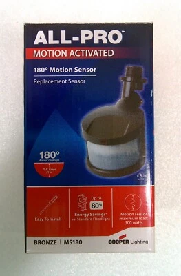 Cooper Lighting All Pro Motion Activated 180 Degree Motion Sensor - Bronze MS180 - Image 1 of 4