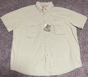 Gander Mountain Fishing Shirt Mens Green XXL Vented Nylon Tech UV Sun Protect - Picture 1 of 4