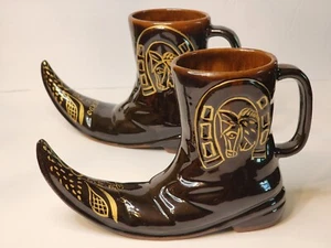 Recuerdo De Leon GTO Mexican Boot Mugs  - Picture 1 of 11