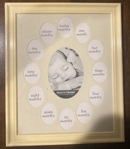 One To Twelve Month Baby First Year Picture Frame 8x10 New - Picture 1 of 1