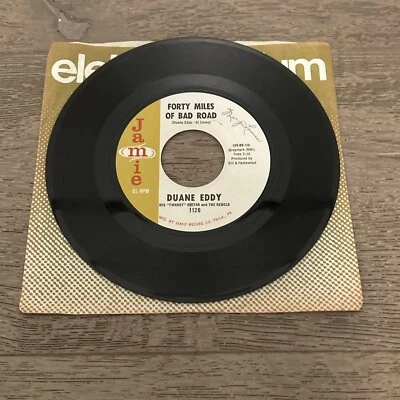 DUANE EDDY 45 FORTY MILES OF BAD ROAD B/W THE QUIET THREE EX JAMIE 1126 - Image 1 of 4