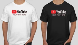 NEW Personalized YouTube Channel Custom Vinyl t-shirt S,M,L,XL,2XL Adult Unisex - Picture 1 of 3