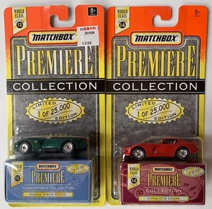 1997 Matchbox Premiere Collection - Series #12 Dodge Viper RT/10 & #14 GTS Coupe - Picture 1 of 12